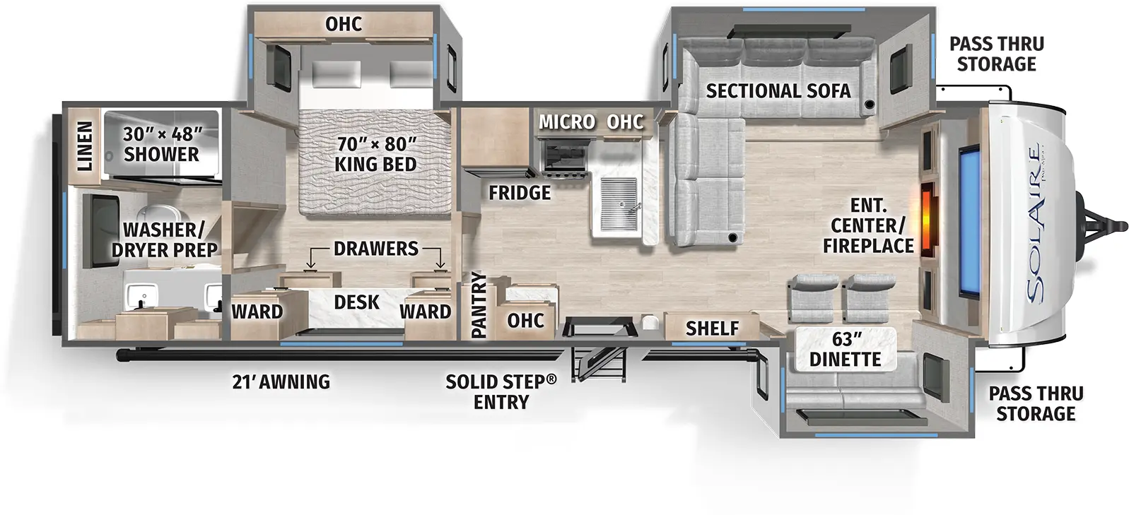 Solaire Ultra Lite 3300FLBS Floorplan